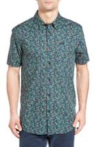 Men's Rvca Top Poppy Print Woven Shirt