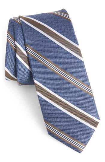 Men's 1901 Astible Stripe Silk Tie, Size - Beige