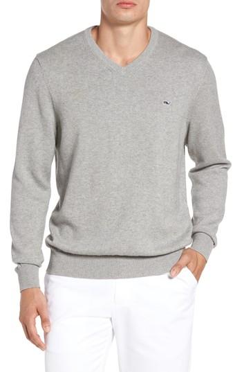 Men's Vineyard Vines Lightweight Heathered Sweater, Size - Grey