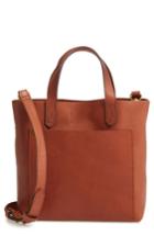 Women's Madewell Small Transport Leather Crossbody Bag - Burgundy