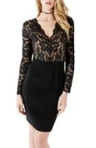 Women's Karen Kane Becca Lace & Knit Sheath Dress