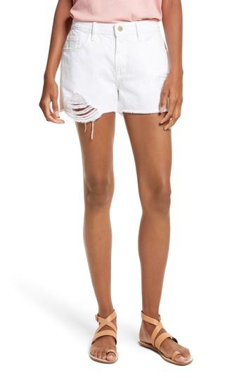 Women's Frame Le Grand Garcon Cutoff Denim Shorts