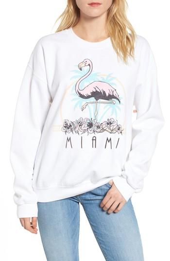 Women's Junk Food Miami Sweatshirt - White