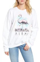 Women's Junk Food Miami Sweatshirt - White
