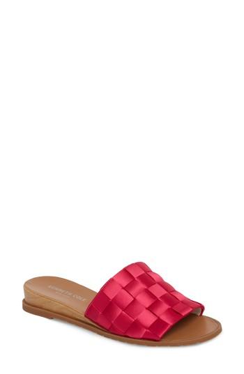 Women's Kenneth Cole New York Joanne Flower Embroidered Slide Sandal M - Pink