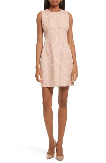 Women's Theory Baroque Jacquard Hourglass Dress - Pink