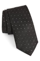 Men's Salvatore Ferragamo Medallion Jacquard Silk Tie, Size - Black