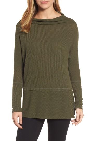 Women's Bobeau Wide Neck Top - Green