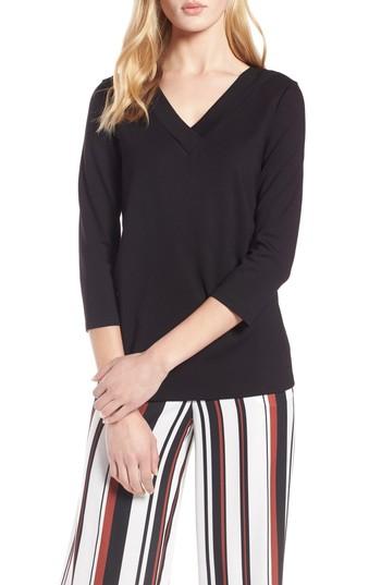 Women's Halogen V-neck Tee - Black