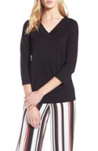 Women's Halogen V-neck Tee - Black