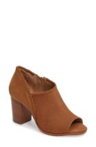 Women's Jack Rogers Maya Peep Toe Bootie M - Brown