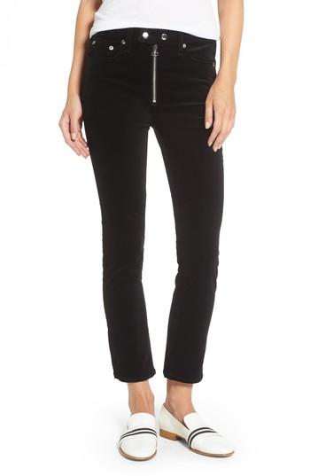 Women's Rag & Bone/jean Dojo High Waist Velvet Ankle Skinny Pants