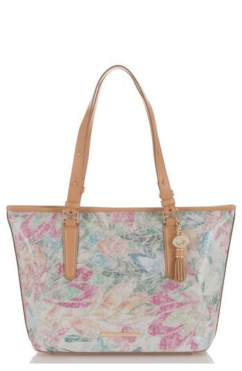 Brahmin Floral Medium Asher Tote - Beige