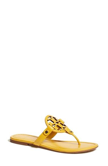 Women's Tory Burch 'miller' Flip Flop .5 M - Yellow