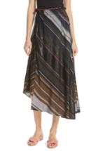 Women's Apiece Apart Turkanna Stripe Midi Skirt - Brown