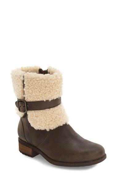 Women's Ugg Blayre Ii Shearling Cuff Bootie M - Brown