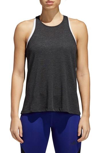 Women's Adidas Performer Open Back Tank - Black