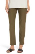 Women's Eileen Fisher Stretch Crepe Slim Ankle Pants, Size - Green