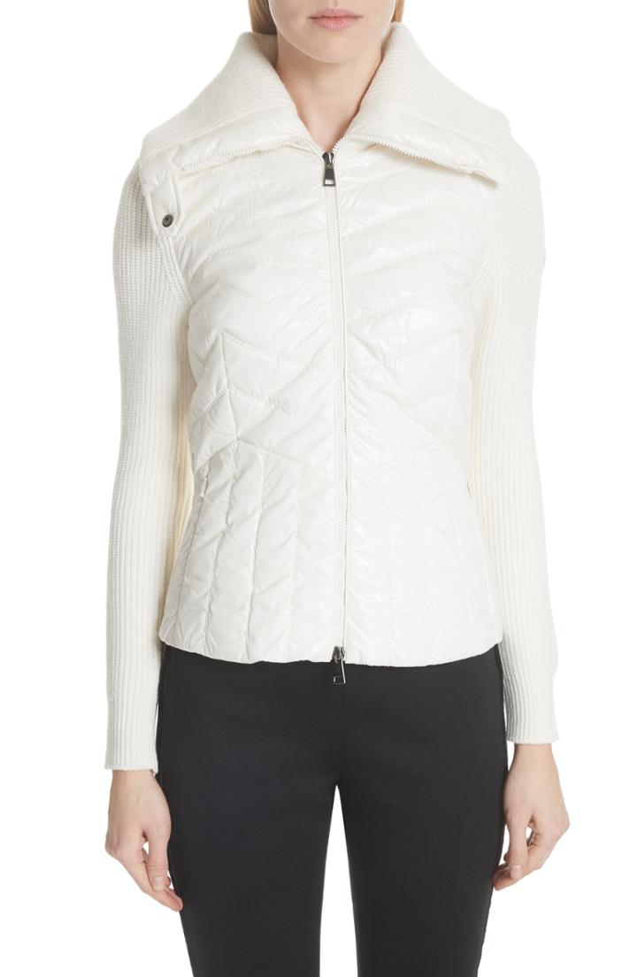 Women's Moncler Quilted Front Cardigan