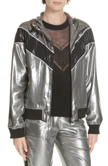 Women's Rag & Bone Sloane Metallic Track Jacket
