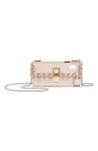 Fendi Iphone Studded Leather Iphone X Crossbody Case - Pink