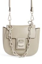 Steve Madden Draped Chain Faux Leather Crossbody Bag - Grey