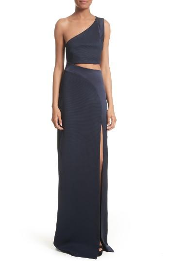 Women's Galvan Cutout One-shoulder Gown Us / 34 Fr - Blue