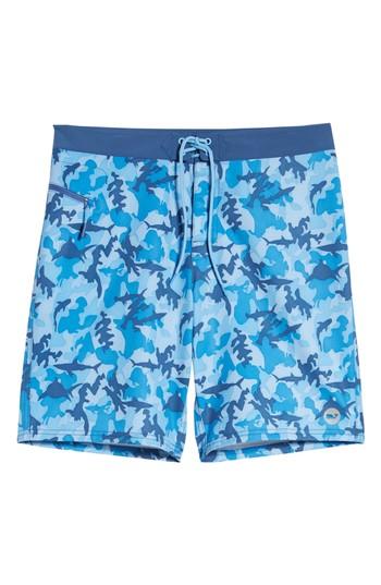 Men's Vineyard Vines X Shark Week(tm) Shark Camo Board Shorts - Blue