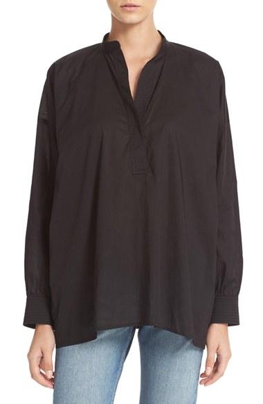 Women's Vince Trapunto Detail Popover Blouse
