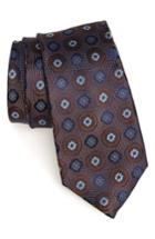 Men's Nordstrom Men's Shop Edlin Medallion Silk Tie, Size - Brown