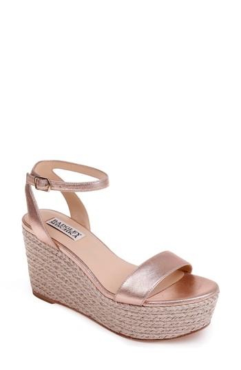 Women's Badgley Mischka Holmes Espadrille Wedge M - Metallic
