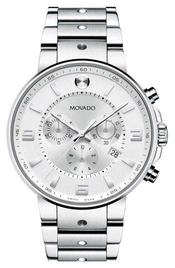Men's Movado 's.e. Pilot' Chronograph Bracelet Watch, 42mm