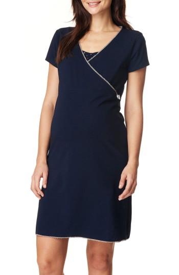 Women's Noppies Kimm Maternity/nursing Jersey Dress, Size - Blue