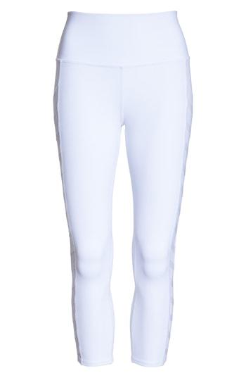 Women's Alo Chevron High Waist Capri Leggings - White