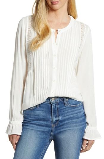 Women's Lucky Brand Lace Detail Top - Black