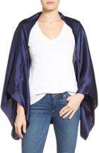 Women's Echo Hammered Silk Cocoon Poncho, Size - Blue