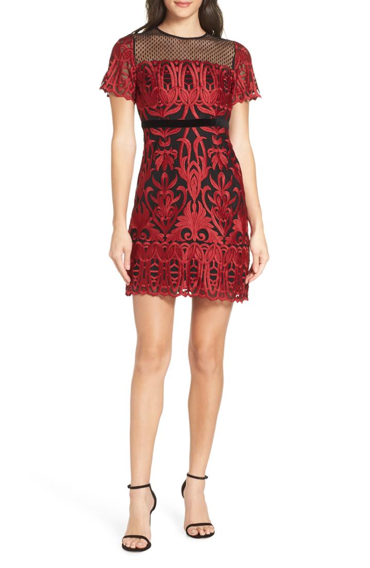 Women's Foxiedox Rosa Lynn Crochet Dress - Burgundy