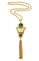 Women's Ben-amun Multicolor Stone Tassel Long Pendant Necklace