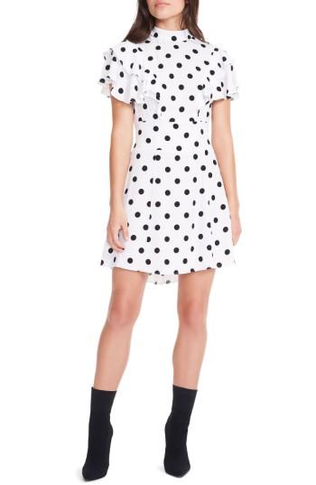 Women's Afrm Viola Ruffle Minidress - White