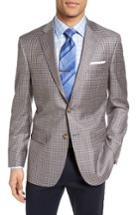 Men's Hart Schaffner Marx Classic Fit Check Wool Sport Coat R - Brown