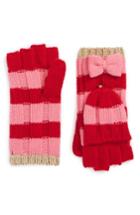 Women's Kate Spade New York Stripe Convertible Knit Mittens