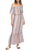 Women's 1.state Cinched Waist Off The Shoulder Maxi Dress, Size - Ivory