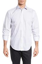Men's Thomas Dean Regular Fit Print Sport Shirt - Grey