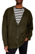 Men's Topman Oversize Cardigan - Green