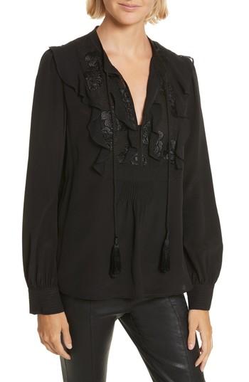 Women's A.l.c. Blyth Silk Top - Black