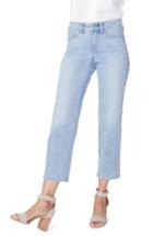 Women's Nydj Jenna Embroidered Seam Ankle Straight Leg Jeans Regular - Blue