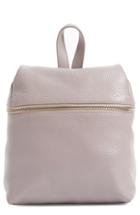Kara Small Pebbled Leather Backpack - Purple