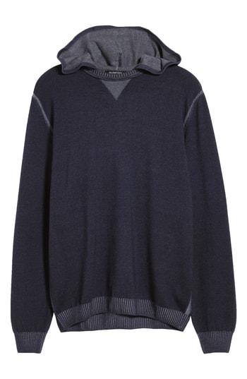 Men's Bugatchi Hooded Pullover - Purple