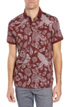 Men's Ted Baker London Slim Fit Exotic Botanical Print Polo (s) - Red
