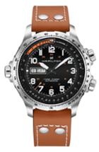 Men's Hamilton Khaki X-wind Automatic Chronograph Leather Strap Watch, 45mm